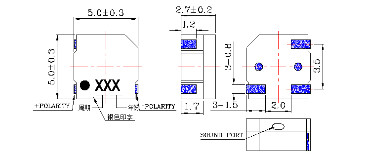 無(wú)源蜂鳴器SMD-050027H